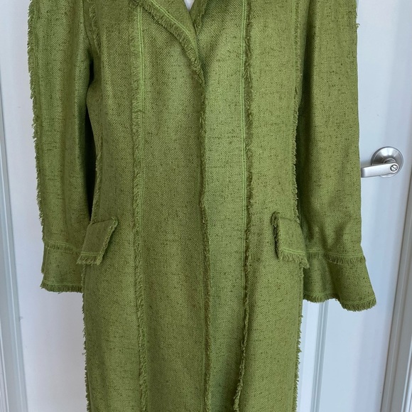 Oscar DeLa Renta silk vintage coat from 2008 Collection Size 14 - Picture 2 of 7